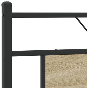 Estrutura de cama sem colchão 180x200cm metal carvalho sonoma