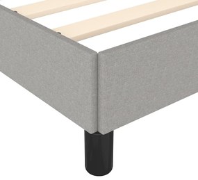 Estrutura de cama sem colchão 160x200 cm tecido cinzento-claro