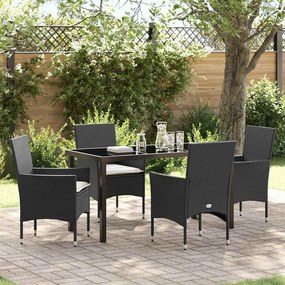 vidaXL Conjunto de Jantar de Jardim de 5 Peças com Almofadas