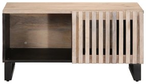 Mesa de centro 80x51x40 cm madeira de mangueira maciça branco