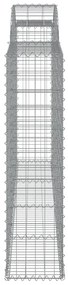 Cestos gabião arqueados 7pcs 300x30x120/140cm ferro galvanizado
