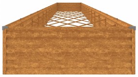 Canteiro elevado de jardim 1150x100x36 cm aço corten