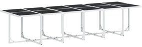 17 pcs conj. de jantar p/ jardim c/ almofadões textilene branco