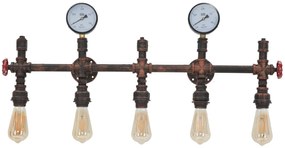LÂMPADA DE PAREDE INDÚSTRIA 5 LUZES CM 86X9X32