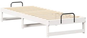 Estrutura de Cama com Alças Branco 80 x 200 cm