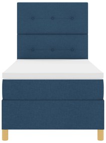 Cama Box com Colchão Azul 80x200 cm Tecido