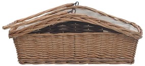 Cesto para lenha com pega 61,5x46,5x58 cm salgueiro castanho