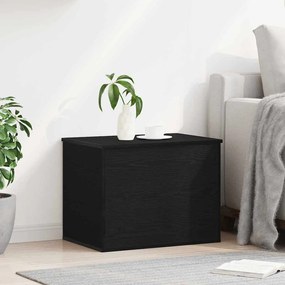 Caixa de Armazenamento vidaXL com Tampa Madeira Negra 60x42x46 cm Made