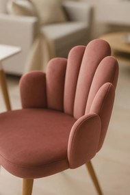 Cadeira Hand Veludo - Rosa