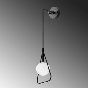 Candeeiro de Parede Geometri – Preto/Branco – 20 x 15 cm