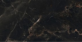 Mexen Marquino Gres preto vidrado rectificado G1, azulejo de chão e parede 120 x 60 cm, alto brilho - TL214-120-060-00
