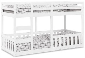 vidaXL Beliche 90x200 cm madeira de pinho maciça branco