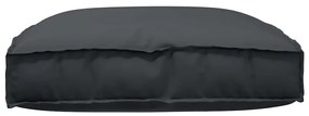 Almofada de Palete para Assento Preta 80x80x12 cm Tecido Oxford