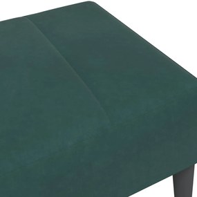 Apoio de pés 77x55x31 cm veludo verde-escuro