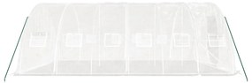 Estufa com estrutura de aço 30 m² 6x5x2,3 m branco