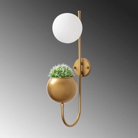 Aplique de Parede Pot – Dourado Brilhante – 15 x 23 x 61 cm