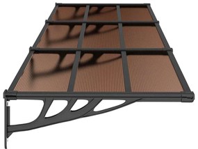 Toldo de porta 297,5x90 cm policarbonato preto