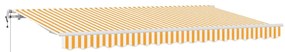 Toldo Retrátil Amarelo e Branco 400x200 cm 400 x 200 cm 4 x 2 m