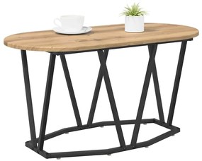 Mesa de Centro vidaXL Carvalho Artisan 80x40x40,5 cm em Madeira de Eng