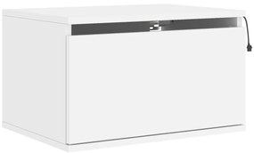 Mesa de cabeceira de parede com luzes LED branco
