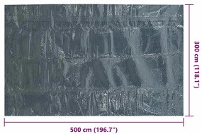 Película para piscina PE solar flutuante 500x300cm preto e azul