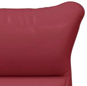 Cadeira Relaxante vidaXL Vermelha em Couro Sintético