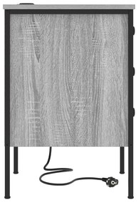 Armário de Cabeceira com gaveta Sonoma cinzento 42 x 41 x 61 cm