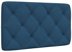 vidaXL Almofadão de cabeceira 90 cm tecido azul