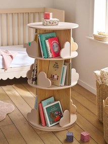 Biblioteca giratória de 3 níveis COEUR rosa-pálido
