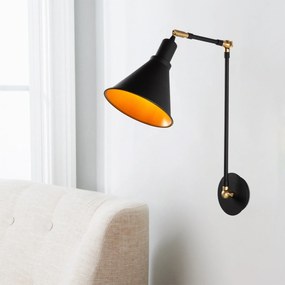 Aplique de Parede Berceste – Preto – 20x56 cm