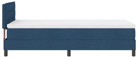 Cama Box Spring com Colchão Azul 90x200 cm Tecido