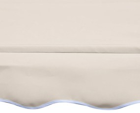Outsunny Toldo Manual Retrátil para Exterior 400x120x170-280cm Toldo Enrolável Altura Ajustável com Manivela Proteção Solar para Terraço Balcão Jardim Marrom Claro
