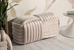 Puff Softy Pink - Veludo Rosa - 90 cm x 45 cm x 45 cm