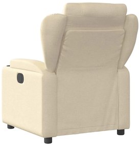 Poltrona de massagens reclinável elétrica tecido creme