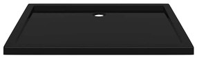 Base de chuveiro retangular 80x110 cm ABS preto