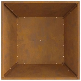 Fogueira vidaXL Quadrada 60x60x30 cm Aço Envelhecido