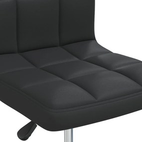 Cadeira de jantar couro artificial preto