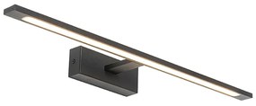 Candeeiro de parede moderno preto 62 cm com LED IP44 - Jerre Moderno