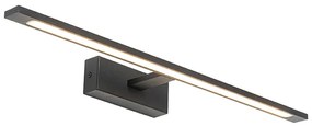 Candeeiro de parede moderno preto 62 cm com LED IP44 - Jerre