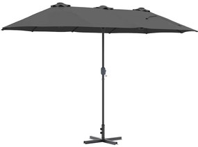 Guarda-sol de Jardim Antracite 380 x 196 x 235 cm