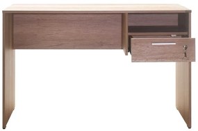 Secretária "Simple" com Gaveta - 120 x 75 x 60 cm - Nogueira Claro - D