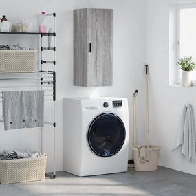 vidaXL Armário de parede 34,5x34x90 cm cinzento sonoma