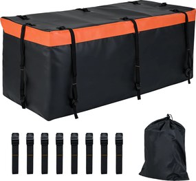 Organizador de bagageira para carro, 148 x 61 x 61 cm, dobrável, tecido impermeável, com correias de fixação, saco de carga, porta-bagagens exterior P