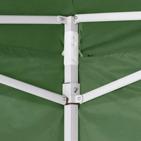 Tenda dobrável 3 x 3 m verde com 4 paredes
