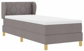 Cama com Estrutura Box e Colchão vidaXL Taupe 80x200 cm Tecido