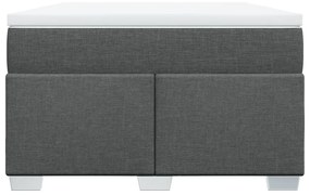 Cama boxspring com colchão 120x190 cm tecido cinzento-escuro