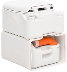 Sanita integrada p/ campismo 24+17 L PEAD e esmalte branco