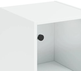 Aparador alto c/ porta de vidro 35x37x142 cm branco