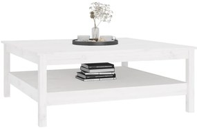 Mesa de centro 100x100x40 cm pinho maciço branco