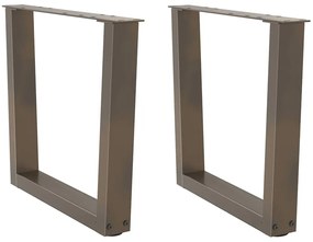 Pés para mesa de centro em formato de V, 2 peças, aço natural, 50x(42-